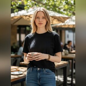 NWT Handmade Gold and Black Beaded Cuff Bracelet